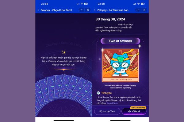 Xem Tarot bằng Zalopay bước 4
