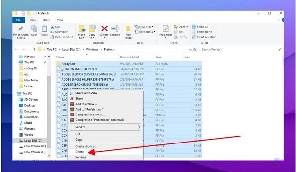 Xóa bộ nhớ cache
