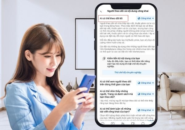 Cách bật theo dõi mà không cần kết bạn bằng điện thoại thông minh 3