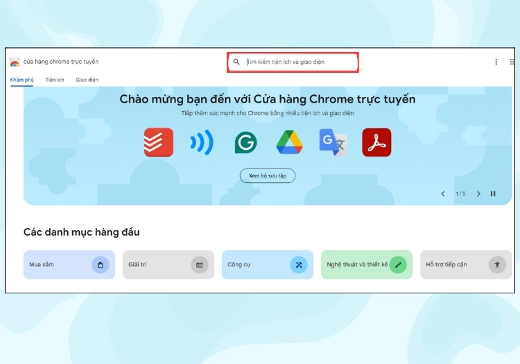 Cách cài đặt thêm tiện ích mở rộng từ Cửa hàng Chrome bước 2