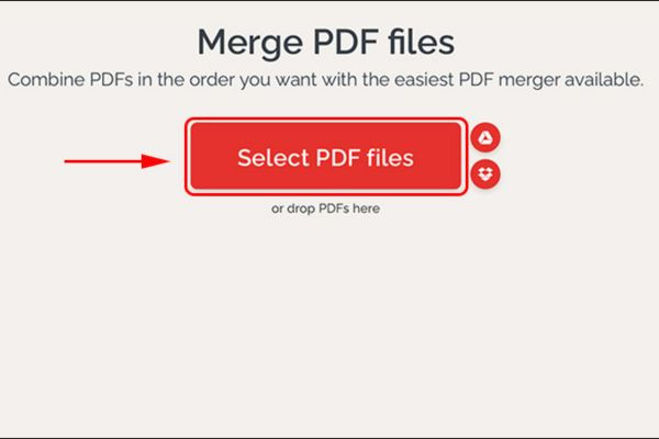 Cách ghép file PDF online bằng ilovepdf bước 1