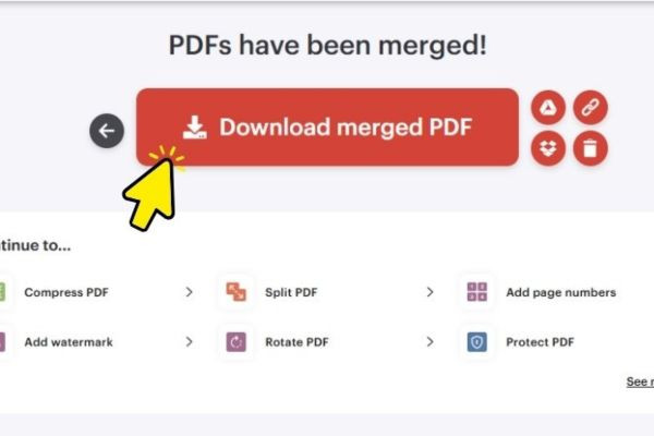 Cách ghép file PDF online bằng ilovepdf bước 3