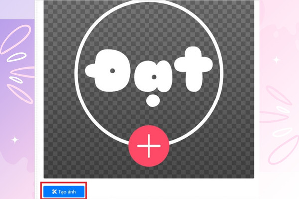 Cách làm avatar trong suốt trên website Taoanhdep.com bước 4