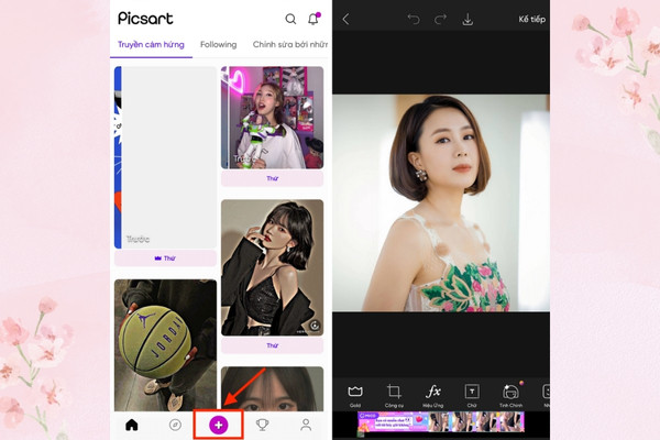 Cách làm avatar trong suốt với Picsart bước 2