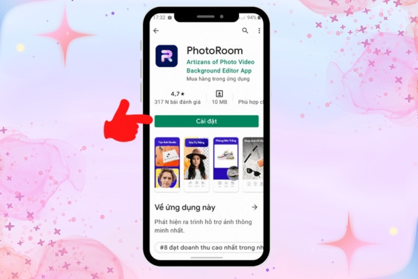 Cách làm avatar trong suốt với ứng dụng PhotoRoom bước 1