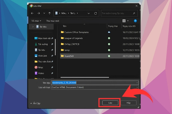 Cách sao lưu Bookmark trên Google Chrome ra sao bước 3