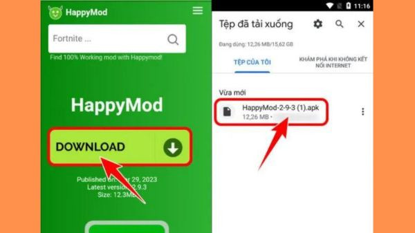 Cách tải HappyMod APK trên thiết bị Android&nbsp; B1