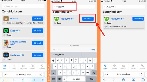 Cách tải HappyMod iOS miễn phí&nbsp;B1