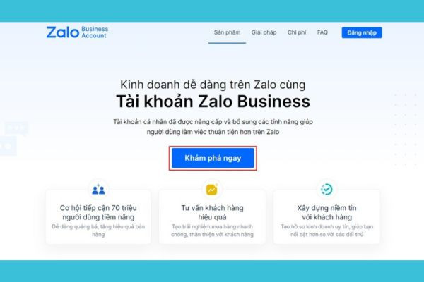 Cách tạo Zalo Business trên máy tính bước 2 Cách tạo Zalo Business trên máy tính bước 2