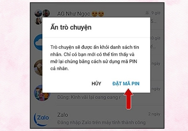 Cách thực hiện trên Zalo bản Android bước 2 Cách thực hiện trên Zalo bản Android bước 2