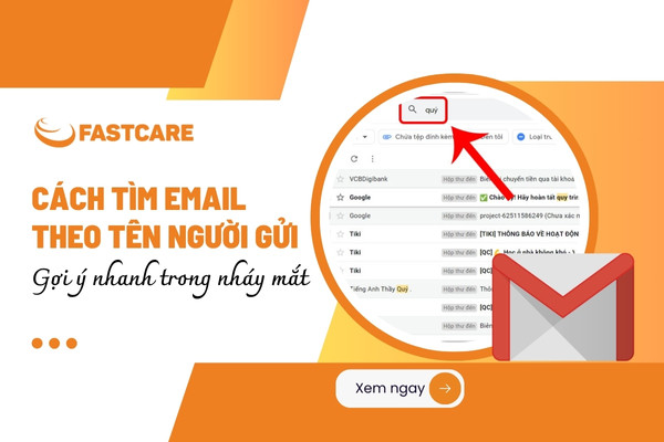 cách tìm Email theo tên người gửi