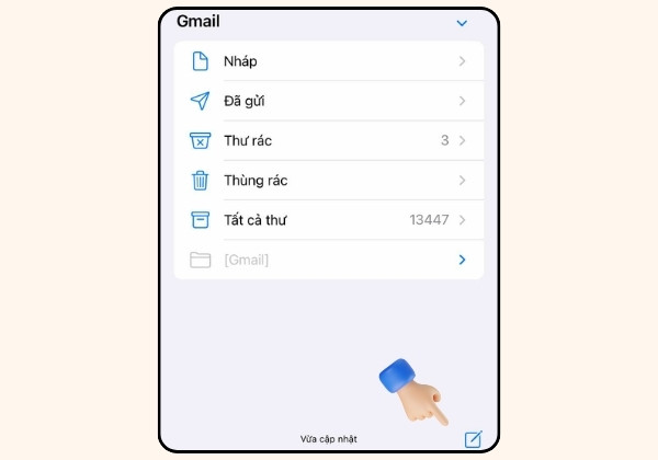 Cách xem địa chỉ email trên iphone trong ứng dụng Mail B2