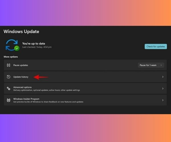 Cách xóa file update win 11 bằng Settings bước 2