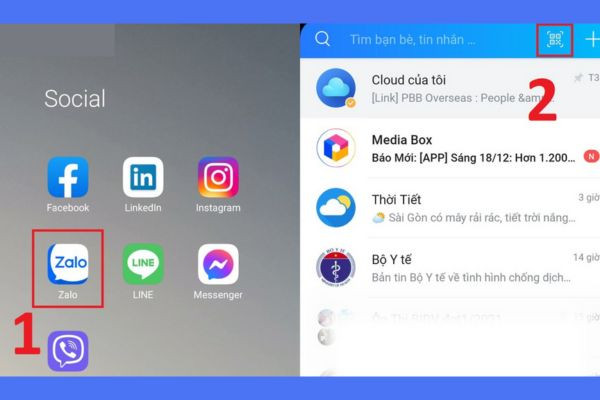 Đăng nhập bằng QR bước 2