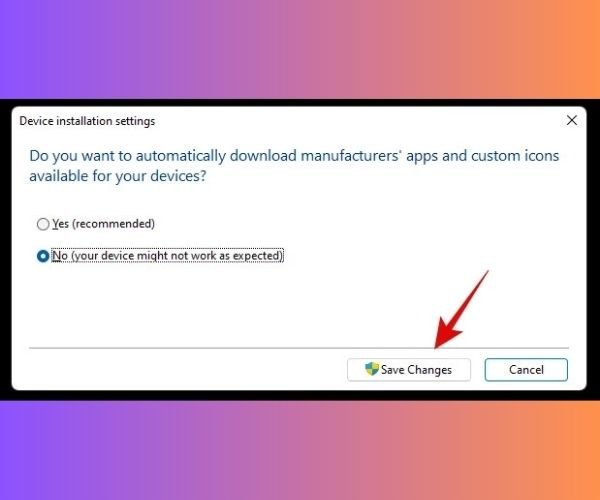 Dừng cập nhật trình điều khiển OEM qua Windows Update bước 2