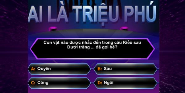 Game Ai là triệu phú PC có gì thú vị?