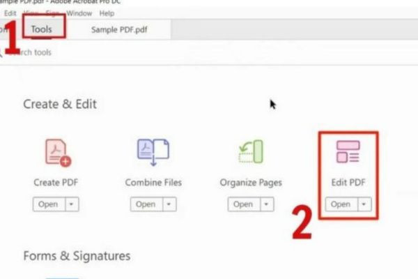 Ghép file ảnh sang PDF với Adobe Acrobat bước 1