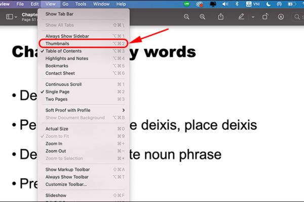 Ghép file PDF bằng Preview macOS bước 1