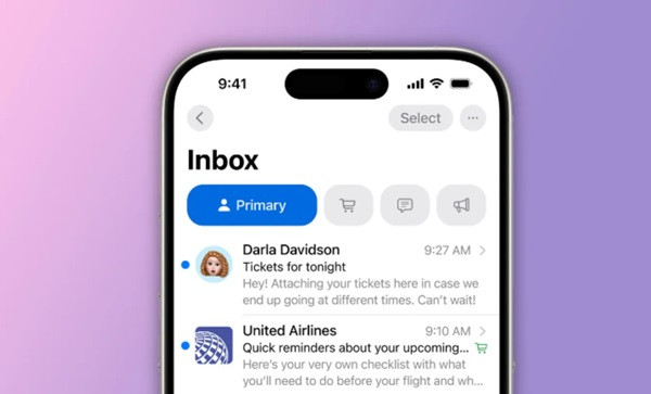 Cập nhật mới cho Gmail trên iOS 18.2 Beta