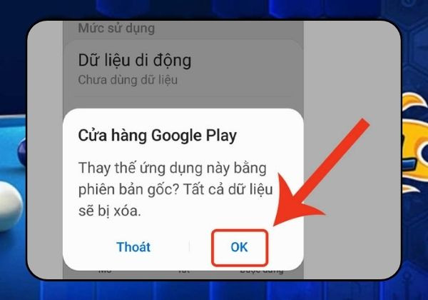 Gỡ và cài đặt lại CH Play phiên bản cập nhật bước 3