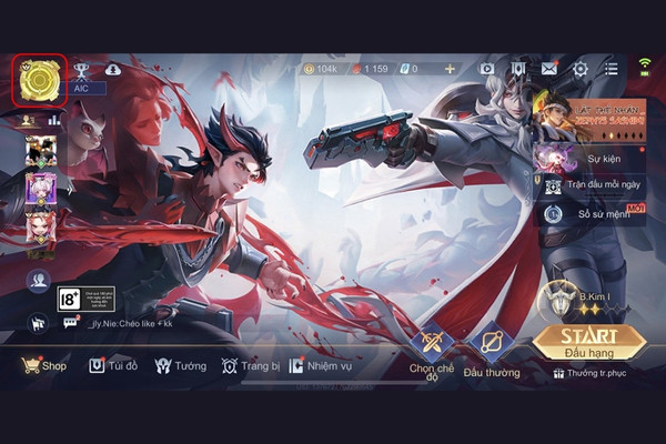 Hướng dẫn cách đổi avatar liên quân bằng ảnh của mình trên điện thoại bước 1