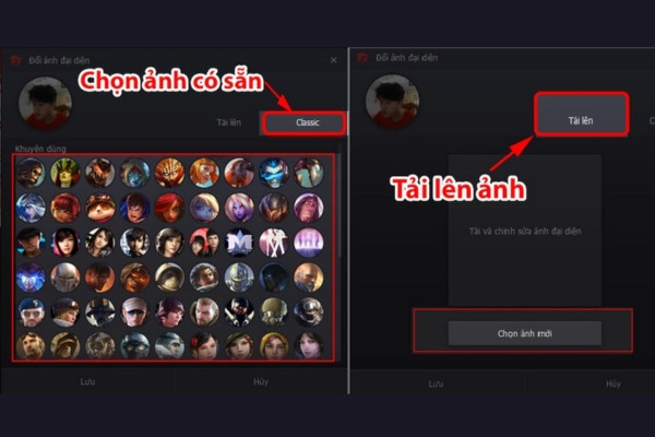 Hướng dẫn cách đổi avatar trên ứng dụng Garena bước 3