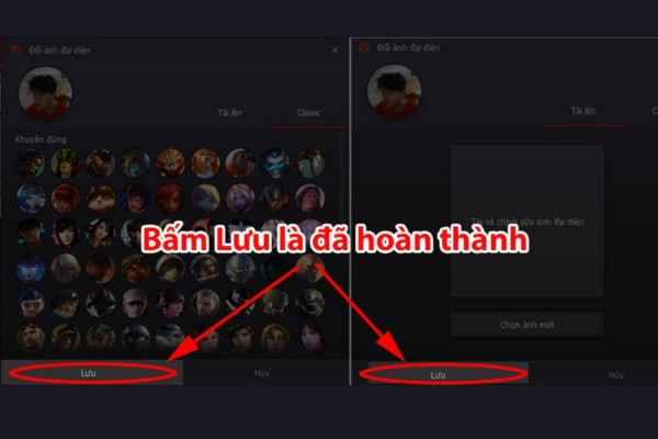 Hướng dẫn cách đổi avatar trên ứng dụng Garena bước 4