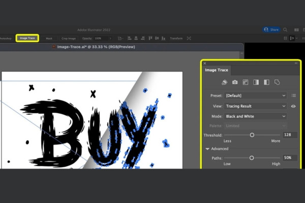 Hướng dẫn cách tách nền trong AI đơn giản với  Adobe Illustrator bước 2