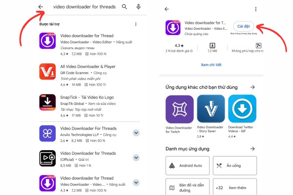 Hướng dẫn cách tải với hệ điều hành Android