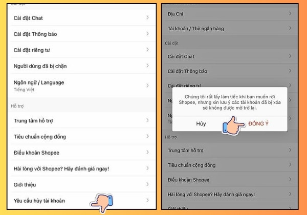 Hướng dẫn cách xóa tài khoản shopee trên máy tính đơn giản B2