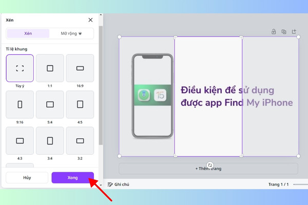 Các bước cắt ảnh 4x6 online bằng Canva 2