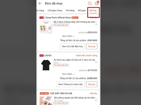 Nếu đồng ý hủy đơn