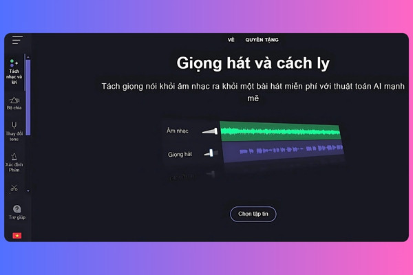 Hướng dẫn tách nhạc và lời trên Vocal Remover bước 1 Hướng dẫn tách nhạc và lời trên Vocal Remover bước 1