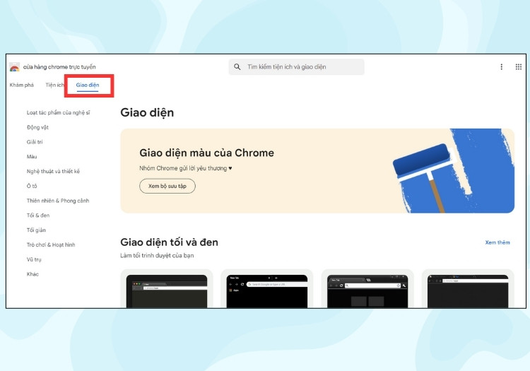 Hướng dẫn thay đổi chủ đề trên Cửa hàng Chrome bước 1