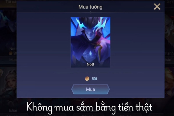 Không mua sắm bằng tiền thật 