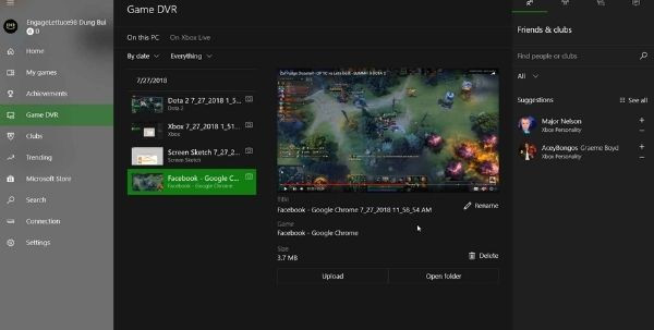 Nguyên nhân gây ra lỗi Xbox Game Bar không quay được màn hình