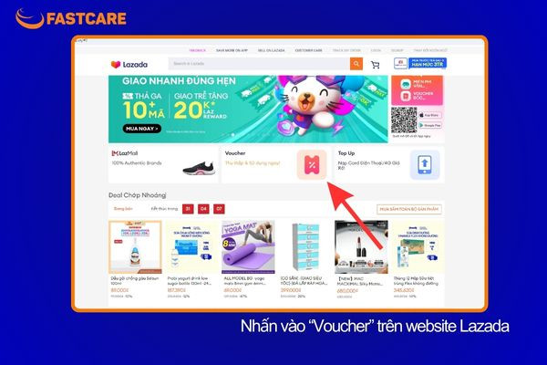 Săn voucher Lazada trên website Lazada chính thức 2
