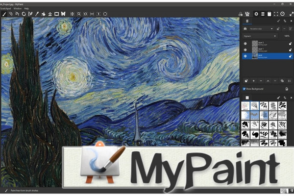 Sáng tạo hội hóa trên app vẽ trên máy tính MyPaint 