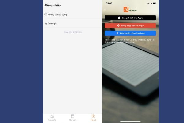 Sử dụng app Akibook B2