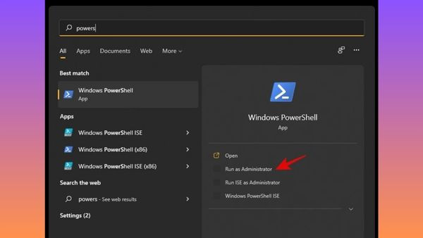 Sử dụng PowerShell hoặc CMD để xóa file update win 11 bước 1