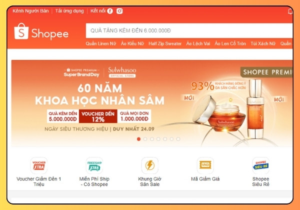 Tải shopee trên máy tính bằng trình duyệt Google Chrome B1