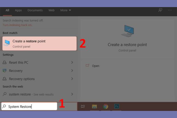 Tắt System Restore 1