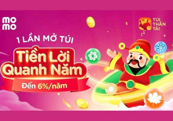 Tiết kiệm tiền và sinh lãi tại túi thần tài MoMo