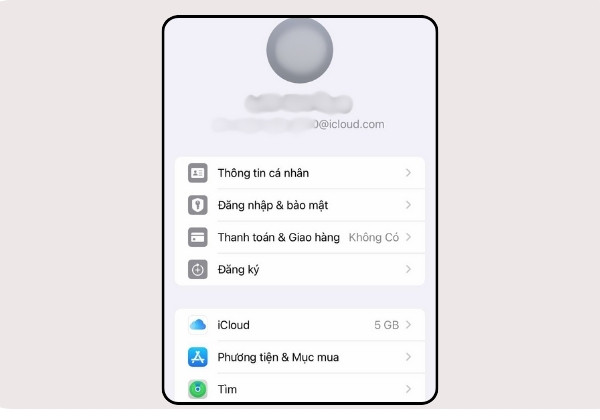 Tìm email qua cài đặt tài khoản iCloud B2