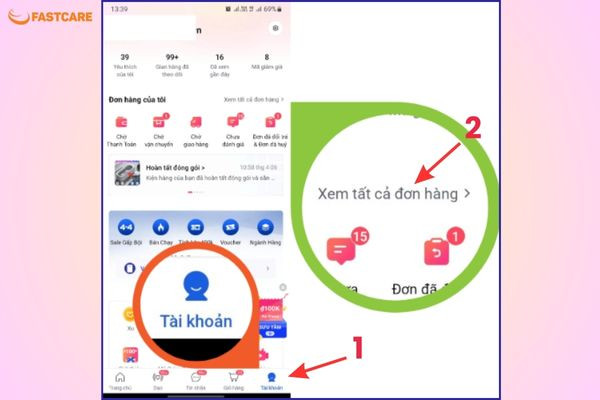 Tra cứu đơn hàng Lazada trực tiếp ngay trên ứng dụng 1 Tra cứu đơn hàng Lazada trực tiếp ngay trên ứng dụng 1