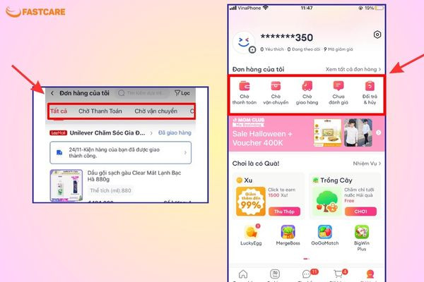Tra cứu đơn hàng Lazada trực tiếp ngay trên ứng dụng 2 Tra cứu đơn hàng Lazada trực tiếp ngay trên ứng dụng 2