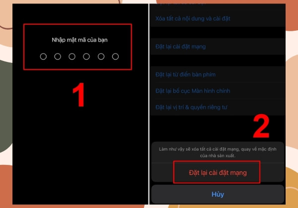 Tùy chọn số 1: Tiến hành đặt lại Cài đặt mạng Tùy chọn số 1: Tiến hành đặt lại Cài đặt mạng