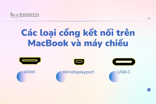 Các loại cổng kết nối trên MacBook Air/ Pro và máy chiếu