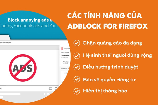 Các tính năng của Adblock for Firefox