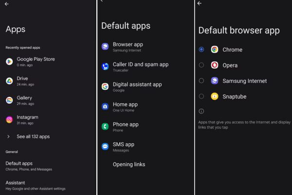 Cách cài Chrome làm mặc định trên Android